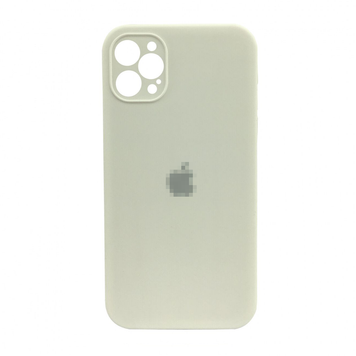 Чехол Silicone Case FULL CAMERA (square side) (для iPhone 12 pro) (White)
