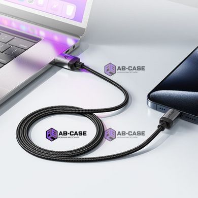Кабель 60W (Type-C to Type-C) ACEFAST C20-03 aluminum alloy charging data cable &ndash; Black (1.2m)