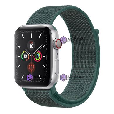 Ремешок для Apple Watch Nylon Loop нейлоновый (42mm, 44mm, 45mm, 49mm, Pine Green)