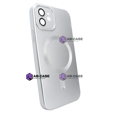 Чохол матовий Silicone with MagSafe для iPhone 11 із захисними лінзами на камеру Silver