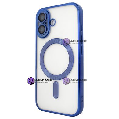 Чехол для iPhone 16 Shining With MagSafe с защитными линзами на камеру - Dark Blue