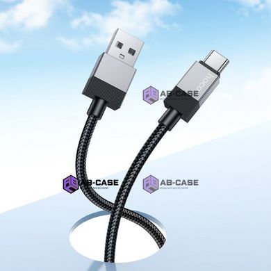 Кабель HOCO (USB to Type-C) 3A X110 Honorific &ndash; Black (1m)