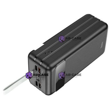 Павербанк 60000mAh 22.5w Hoco з ліхатариком 4 USB 1 Type C Quick Charge 3.0 PowerBank Black