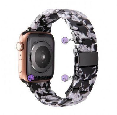 Янтарний ремінець на Apple Watch (42mm, 44mm, 45mm, 49mm Black-White)