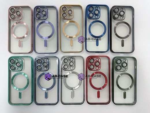 Чехол для iPhone 15 Shining with MagSafe с защитными линзами на камеру Gold