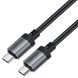 Кабель 60W (Type-C to Type-C) ACEFAST C20-03 aluminum alloy charging data cable &ndash; Black (1.2m) 1