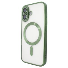 Чехол для iPhone 16 Shining With MagSafe с защитными линзами на камеру - Dark Green