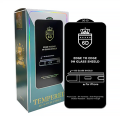 Защитное стекло 6D для iPhone 7|8|SE2 BLACK edge to edge (тех.пак)