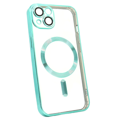 Чехол Shining with MagSafe для iPhone 14 Plus с защитными линзами на камеру Green