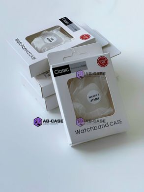 Защитный чехол со стеклом Case for Apple Watch 41mm, прозрачный