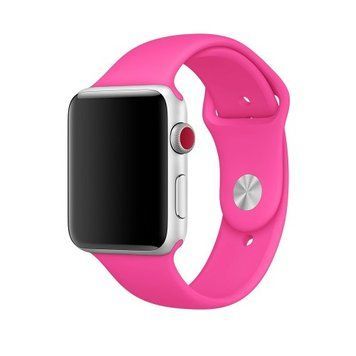 Силиконовый ремешок для Apple Watch (42mm, 44mm, 45mm, 46mm, 49mm №47 Hot Pink, S)
