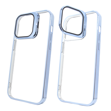 Чохол Stent для iPhone 14 Pro Max прозорий з підставкою Sierra Blue