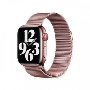 Металлический ремешок Milanese Loop для Apple Watch (42mm, 44mm, 45mm, 46mm, 49mm Rose Gold)
