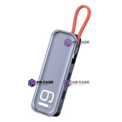 Переходник Type-C на (HDMI 4K + USB&times;2 + SD/TF + Type-C PD) Rock &mdash; Grey