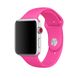 Силіконовий ремінець на Apple Watch (42mm, 44mm, 45mm, 49 mm №47 Hot Pink, S)