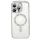 Чехол для iPhone 15 Pro Diamond Shining Case with MagSafe с защитными линзамы на камеру, Silver 1