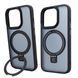 Чехол для iPhone 15 Pro Max: Nofelet MATT Ring Case (MagSafe) с подставкой &mdash; Black
