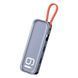 Переходник Type-C на (HDMI 4K + USB&times;2 + SD/TF + Type-C PD) Rock &mdash; Grey 2
