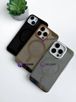 Чехол для iPhone 15 Pro Max Perforation Case with MagSafe Silver
