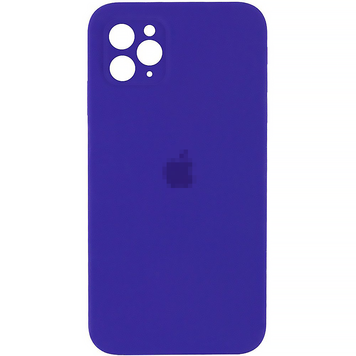 Чохол Silicone Case FULL CAMERA (square side) (на iPhone 11 pro) (Ultraviolet)