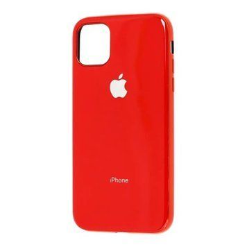 Чехол Silicone Glass Case (для iPhone 11 Pro, Red)