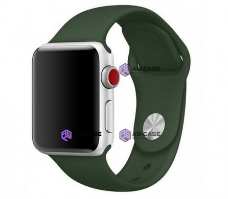 Силиконовый ремешок для Apple Watch (42mm, 44mm, 45mm, 49 mm №48 Virid, S)
