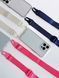 Прозрачный чехол для iPhone 15 c ремешком Clear Crossbody Hot Pink 2