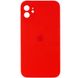 Чехол Silicone Case FULL CAMERA (square side) (для iPhone 11) (Red)