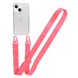 Прозрачный чехол для iPhone 15 c ремешком Clear Crossbody Hot Pink