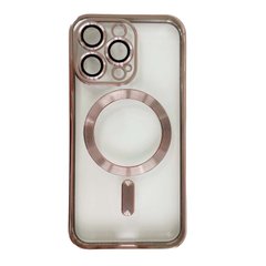 Чехол Shining with MagSafe для iPhone 14 Pro с защитными линзами на камеру Rose Gold