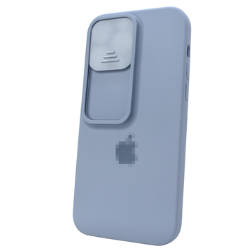 Чохол для iPhone 14 Pro Max Silicone with Logo hide camera Faraway Blue