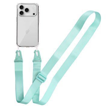 Прозрачный чехол для iPhone 17 Pro c ремешком Clear Crossbody Spearmint