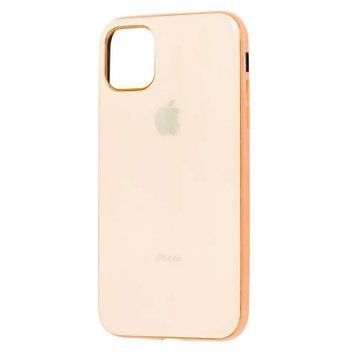 Чехол Silicone Glass Case (для iPhone 11 Pro, Rose Gold)
