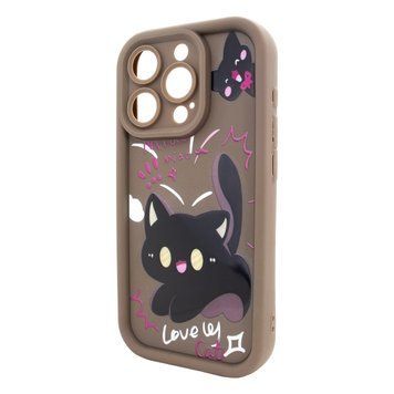 Чохол для iPhone 14 Pro &ndash; Pretty Things "Kitties &ndash; Brown"