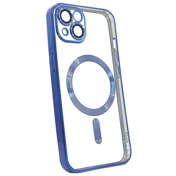 Чохол Shining with MagSafe на iPhone 14 Plus із захисними лінзами на камеру Blue