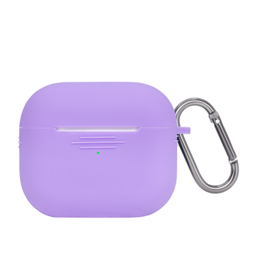 Чохол силіконовий на AirPods Pro 2 з карабіном Purple