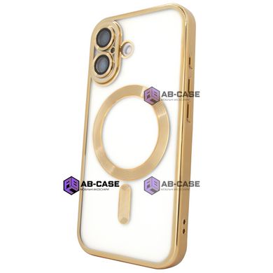 Чехол для iPhone 16 Shining With MagSafe с защитными линзами на камеру - Gold