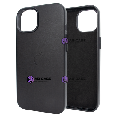 Чохол для iPhone 13 Leather Case PU with Magsafe Black