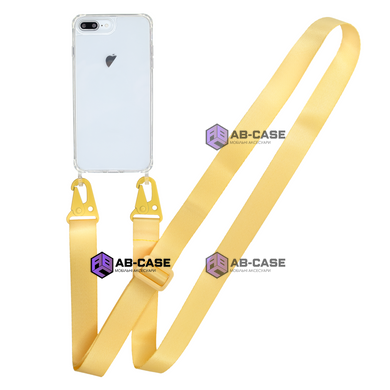 Прозорий чохол для iPhone 7 Plus | 8 Plus з ремінцем Crossbody Yellow