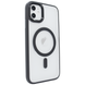 Чехол матовый для iPhone 12 MATT Crystal Guard with MagSafe полупрозрачный Black 1