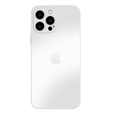Чехол стеклянный AG Glass with Magsafe для iPhone 14 Pro с защитой камеры White
