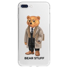 Чехол прозрачный Print Bear Stuff для iPhone 7 Plus/8 Plus Мишка в пальто
