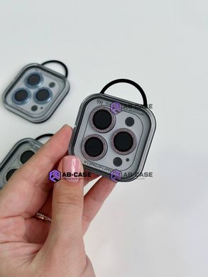 Захисні лінзи на камеру iPhone 13 Pro Metal Diamonds Lens блискучі Deep Purple