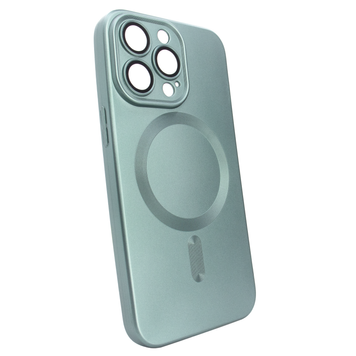 Чохол матовий Silicone with MagSafe для iPhone 11 Pro із захисними лінзами на камеру Green