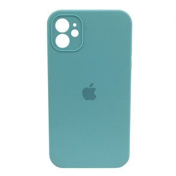 Чехол Silicone Case FULL CAMERA (square side) (для iPhone 11) (Sea Blue)