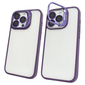 Чехол для iPhone 13 Pro Max Guard Stand Camera Lens с линзами и подставкой Deep Purple