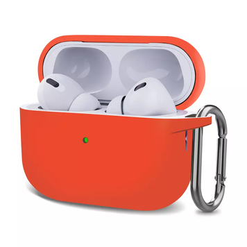 Чохол силіконовий на AirPods Pro 2 з карабіном Red