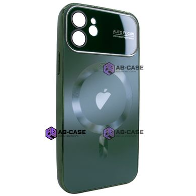 Чехол для iPhone 12 матовый NEW PC Slim with MagSafe case с защитой камеры Dark Green