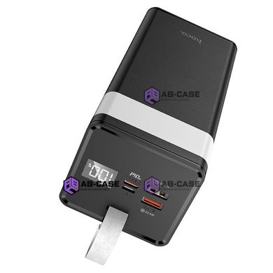 Павербанк 50000mAh 22.5w Hoco з ліхтариком 2 USB 1 Type C Quick Charge 3.0 PowerBank Black