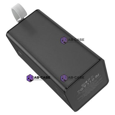 Павербанк 50000mAh 22.5w Hoco с фонариком 2 USB 1 Type C Quick Charge 3.0 PowerBank Black